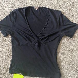 XOXO Black Short-Sleeve Top Size Small !Real Vintage! 90s/Y2K